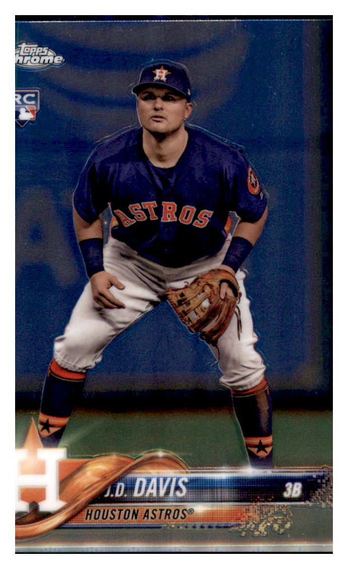 2018 Topps Chrome J.D. Davis Houston Astros #177 Baseball card M32P3 simple Xclusive Collectibles