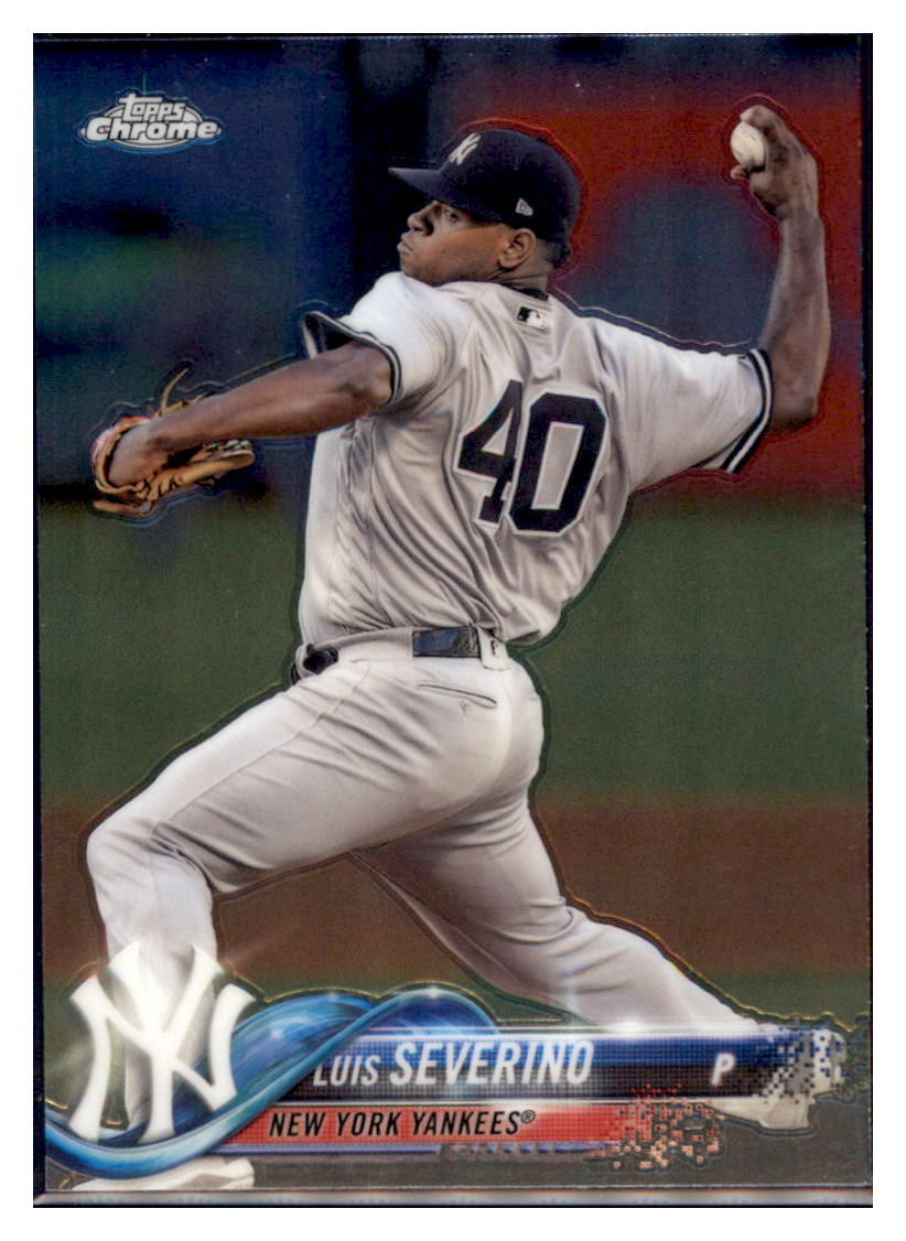 2018 Topps Chrome Luis Severino New York Yankees #65 Baseball card M32P3 simple Xclusive Collectibles