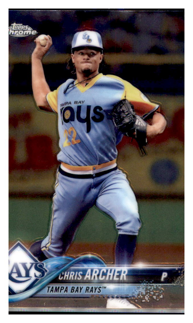 2018 Topps Chrome Chris Archer  Tampa Bay Rays #102 Baseball card   M32P3 simple Xclusive Collectibles