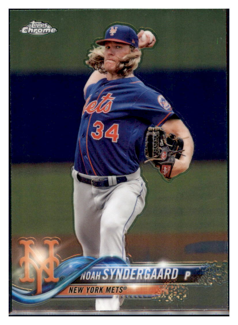2018 Topps Chrome Noah Syndergaard New York Mets #99 Baseball card M32P3 simple Xclusive Collectibles