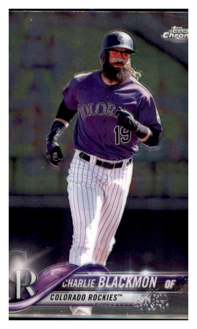 2018 Topps Chrome Charlie Blackmon Colorado Rockies #194 Baseball card M32P3 simple Xclusive Collectibles