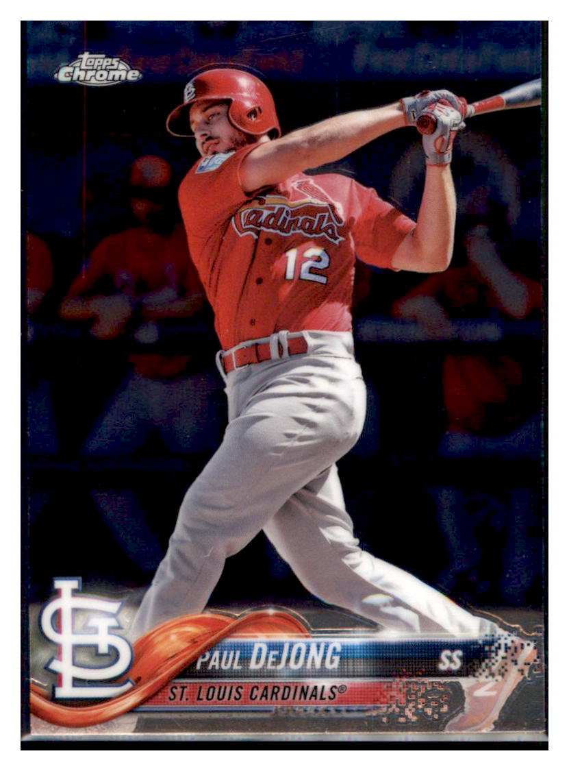 2018 Topps Chrome Paul DeJong St. Louis Cardinals #79 Baseball card M32P3 simple Xclusive Collectibles
