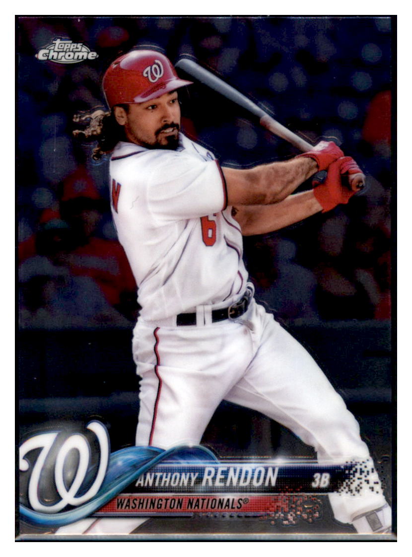 2018 Topps Chrome Anthony Rendon Washington Nationals #165 Baseball
card M32P3 simple Xclusive Collectibles