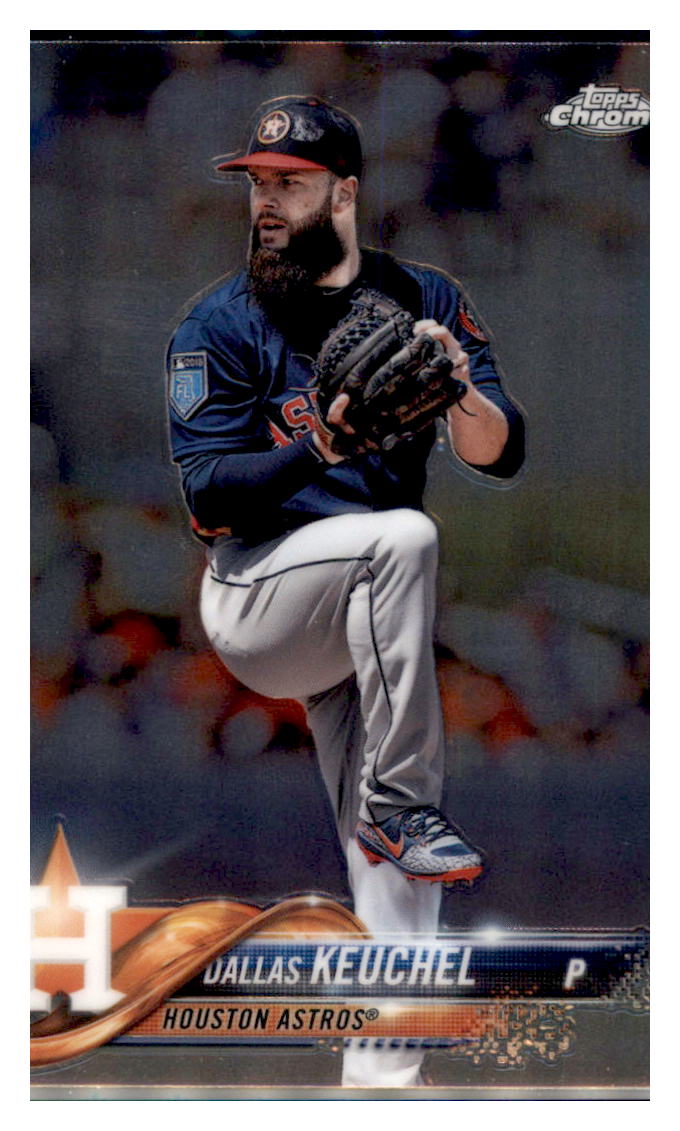 2018 Topps Chrome Dallas Keuchel Houston Astros #166 Baseball card M32P3 simple Xclusive Collectibles