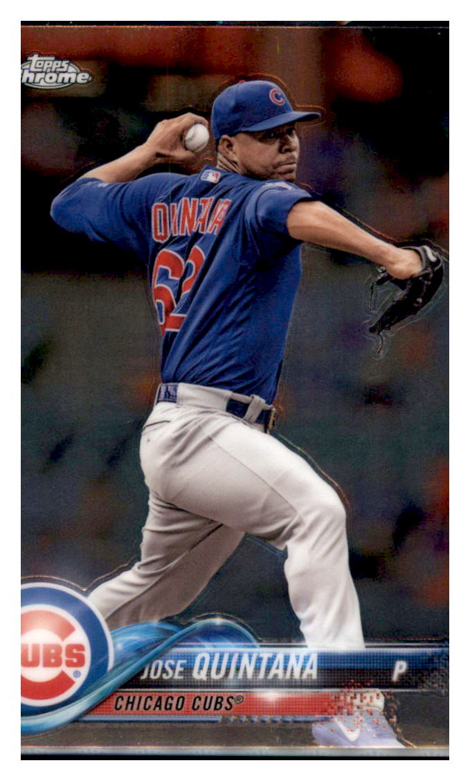 2018 Topps Chrome Jose Quintana Chicago Cubs #48 Baseball card M32P3 simple Xclusive Collectibles