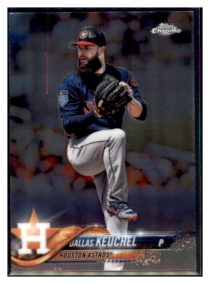2018 Topps Chrome Dallas Keuchel Houston Astros #166 Baseball card M32P3_1b simple Xclusive Collectibles