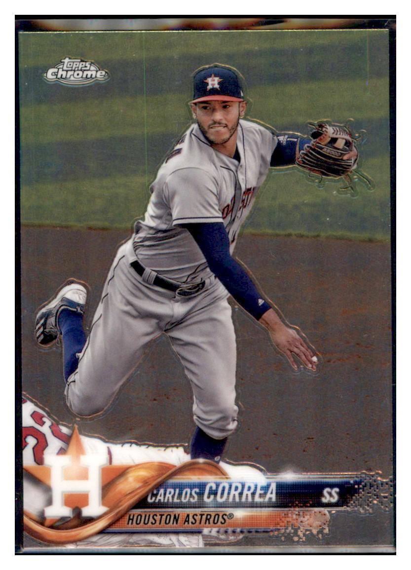 2018 Topps Chrome Carlos Correa Houston Astros #103 Baseball card M32P3 simple Xclusive Collectibles