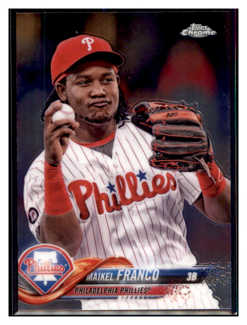 2018 Topps Chrome Maikel Franco Philadelphia Phillies #116 Baseball
card M32P3 simple Xclusive Collectibles