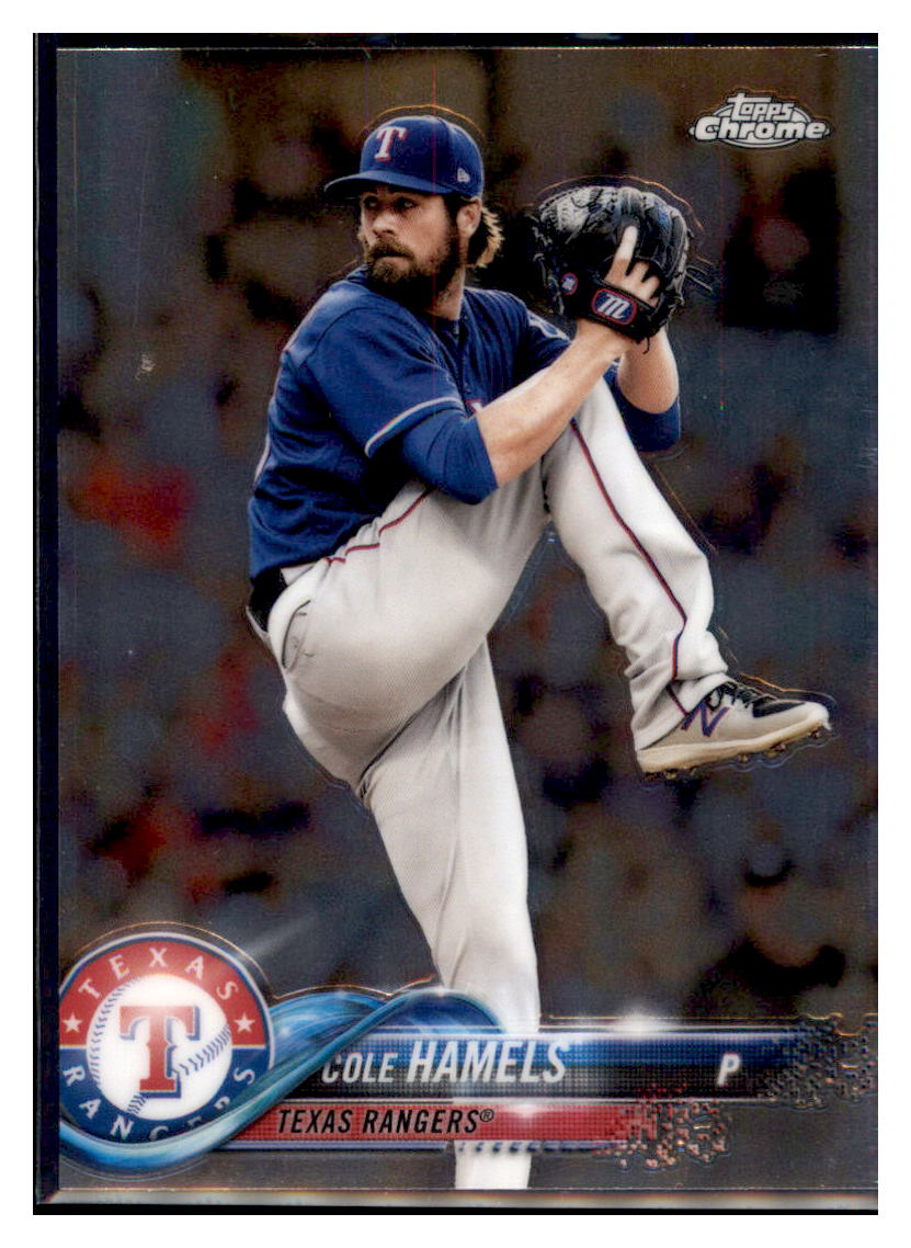 2018 Topps Chrome Cole Hamels Texas Rangers #134 Baseball card M32P3 simple Xclusive Collectibles