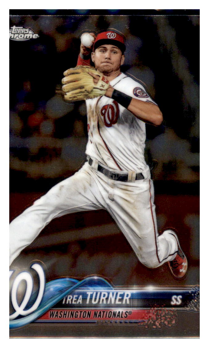 2018 Topps Chrome Trea Turner Washington Nationals #146 Baseball
card M32P3_1b simple Xclusive Collectibles