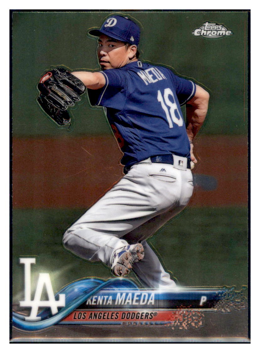 2018 Topps Chrome Kenta Maeda Los Angeles Dodgers #181 Baseball card M32P3 simple Xclusive Collectibles