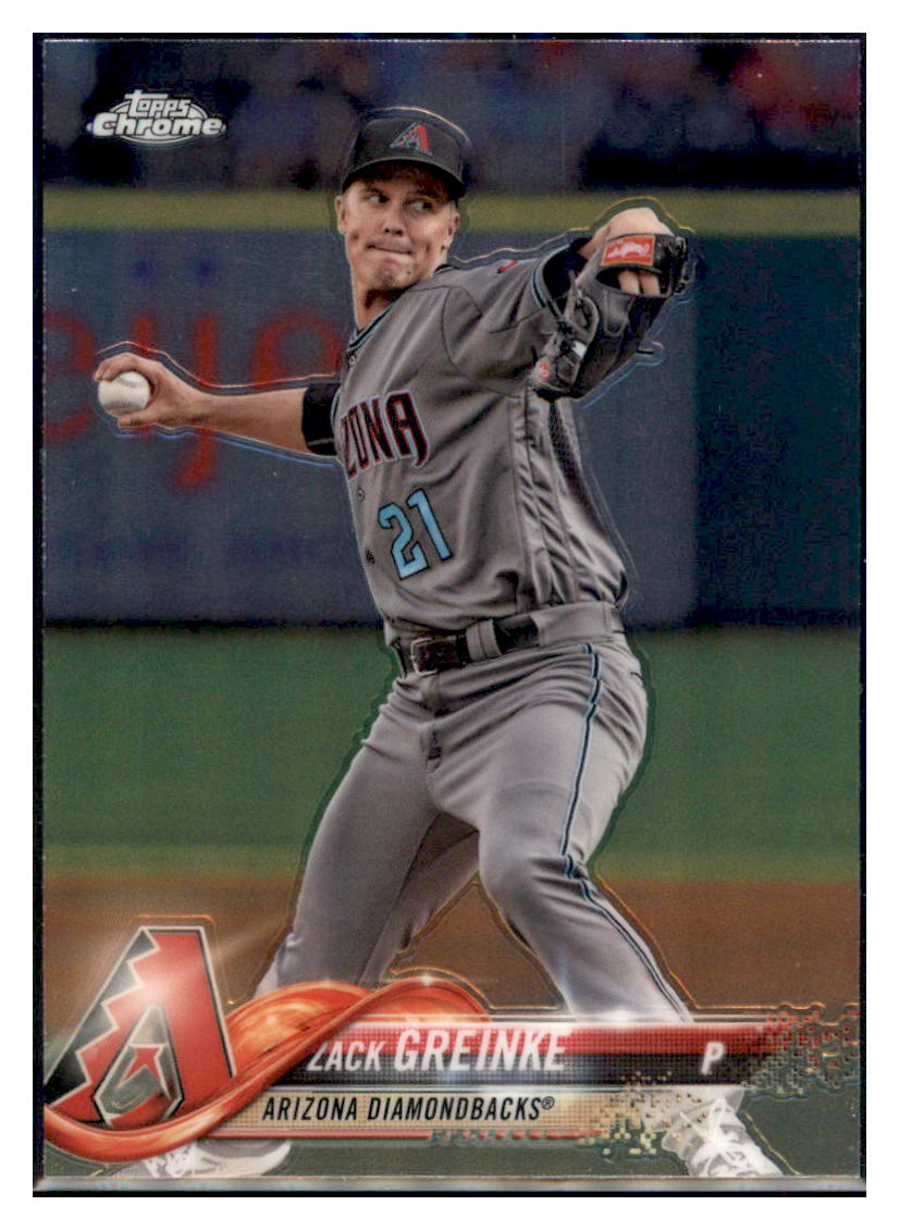 2018 Topps Chrome Zack Greinke Arizona Diamondbacks #156 Baseball
card M32P3 simple Xclusive Collectibles