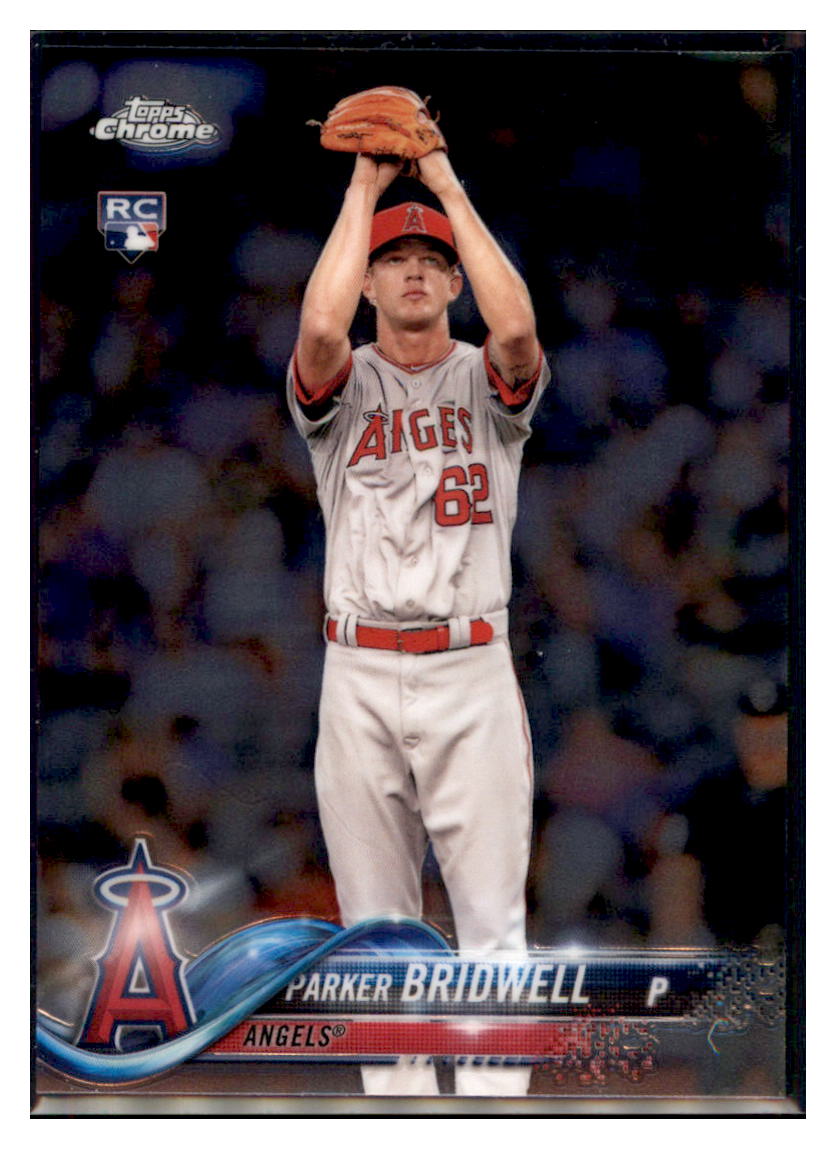 2018 Topps Chrome Parker Bridwell Los Angeles Angels #77 Baseball card M32P3_1a simple Xclusive Collectibles