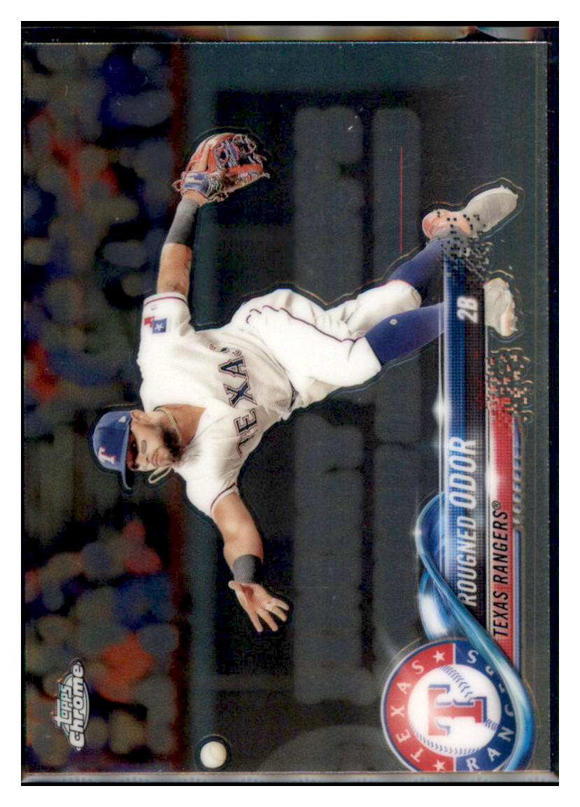2018 Topps Chrome Rougned Odor Texas Rangers #81 Baseball card M32P3 simple Xclusive Collectibles