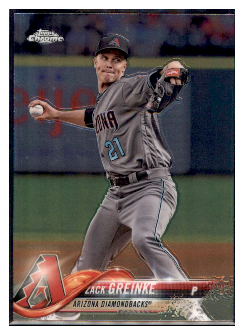 2018 Topps Chrome Zack Greinke Arizona Diamondbacks #156 Baseball
card M32P3_1b simple Xclusive Collectibles