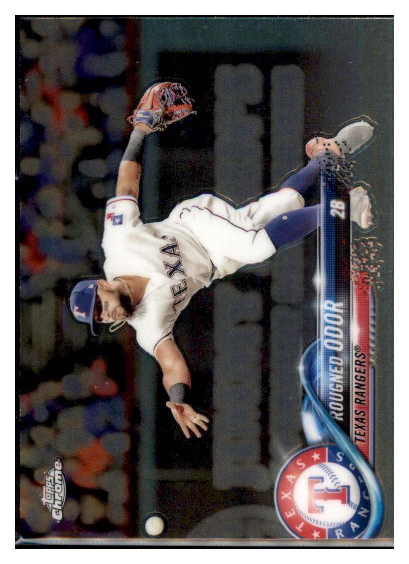 2018 Topps Chrome Rougned Odor Texas Rangers #81 Baseball card M32P3_1b simple Xclusive Collectibles