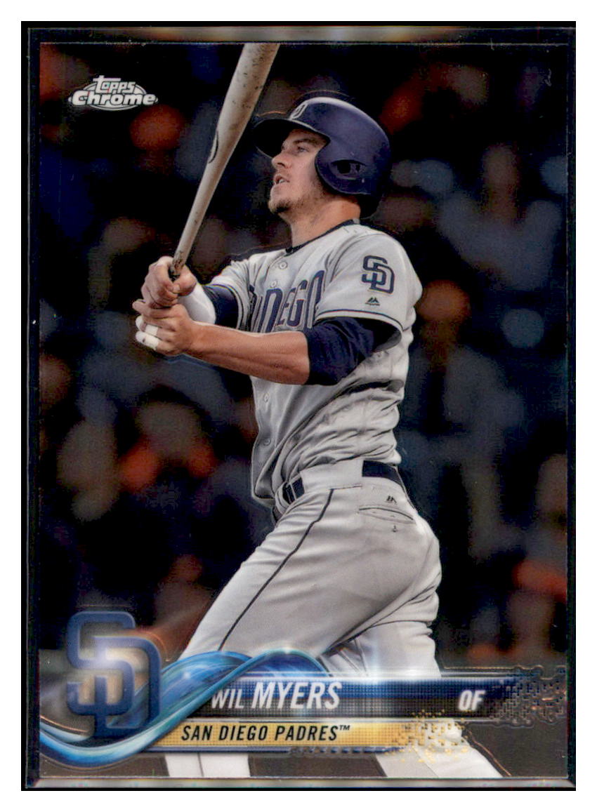 2018 Topps Chrome Wil Myers San Diego Padres #18 Baseball card M32P3_1b simple Xclusive Collectibles