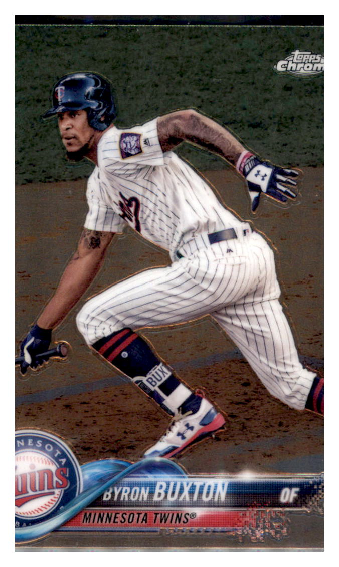 2018 Topps Chrome Byron Buxton  Minnesota Twins #47 Baseball card   M32P3 simple Xclusive Collectibles