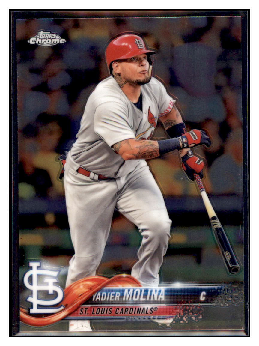 2018 Topps Chrome Yadier Molina St. Louis Cardinals #24 Baseball card M32P3 simple Xclusive Collectibles