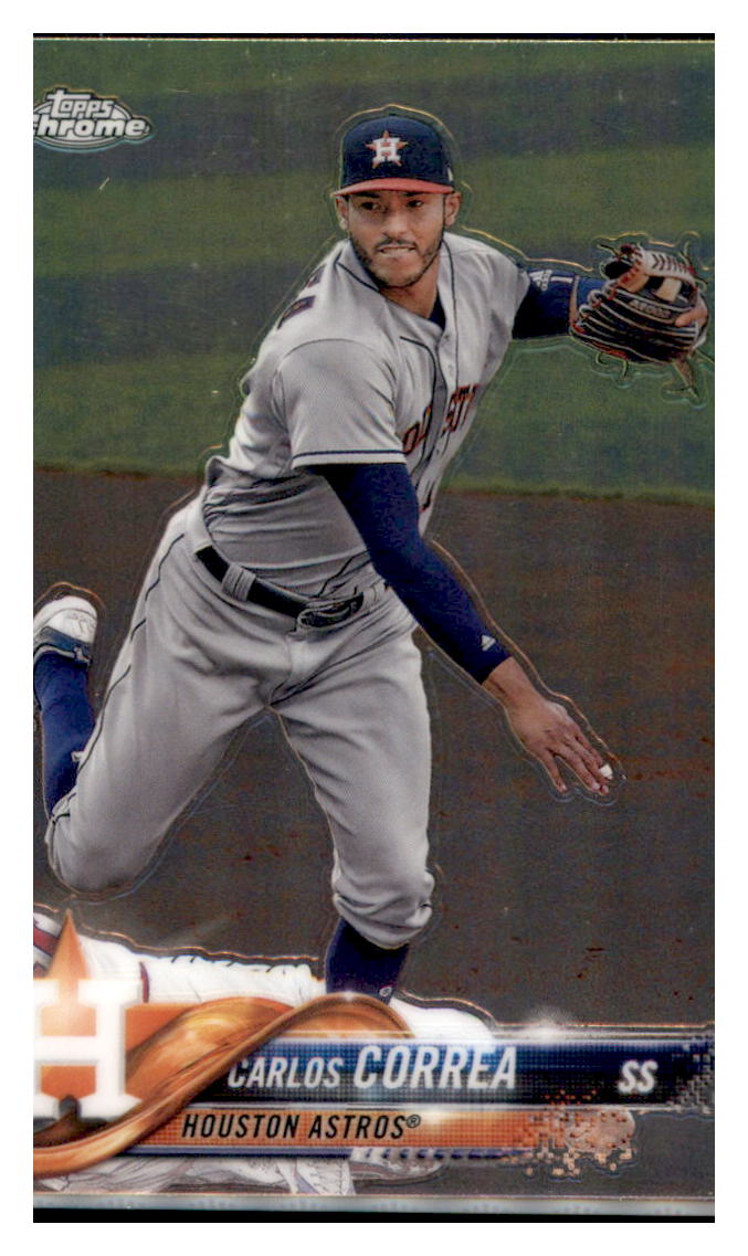 2018 Topps Chrome Carlos Correa Houston Astros #103 Baseball card M32P3_1a simple Xclusive Collectibles