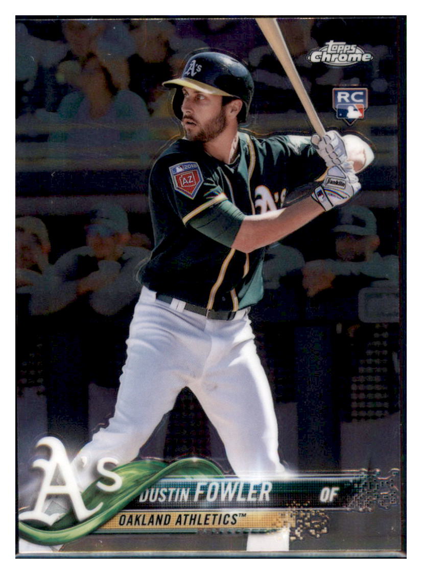 2018 Topps Chrome Dustin Fowler  Oakland Athletics #157 Baseball card   M32P3_1a simple Xclusive Collectibles