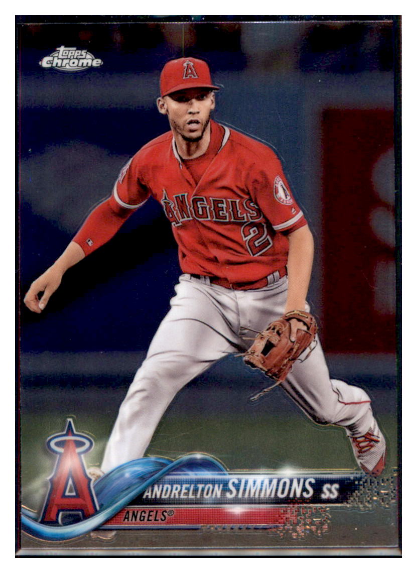 2018 Topps Chrome Andrelton Simmons Los Angeles Angels #97 Baseball card M32P3 simple Xclusive Collectibles