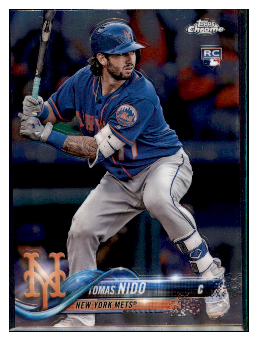 2018 Topps Chrome Tomas Nido  New York Mets #152 Baseball card   M32P3 simple Xclusive Collectibles