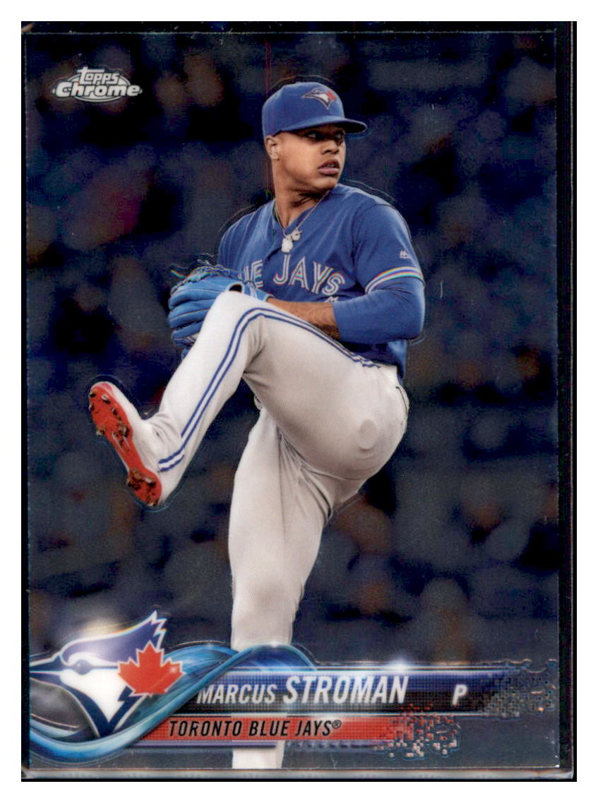 2018 Topps Chrome Marcus Stroman Toronto Blue Jays #2 Baseball card M32P3 simple Xclusive Collectibles