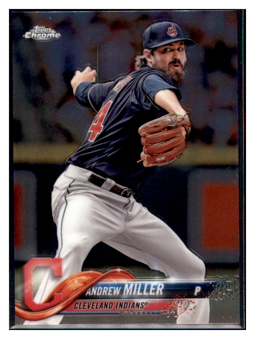 2018 Topps Chrome Andrew Miller Cleveland Indians #117 Baseball card M32P3_1a simple Xclusive Collectibles