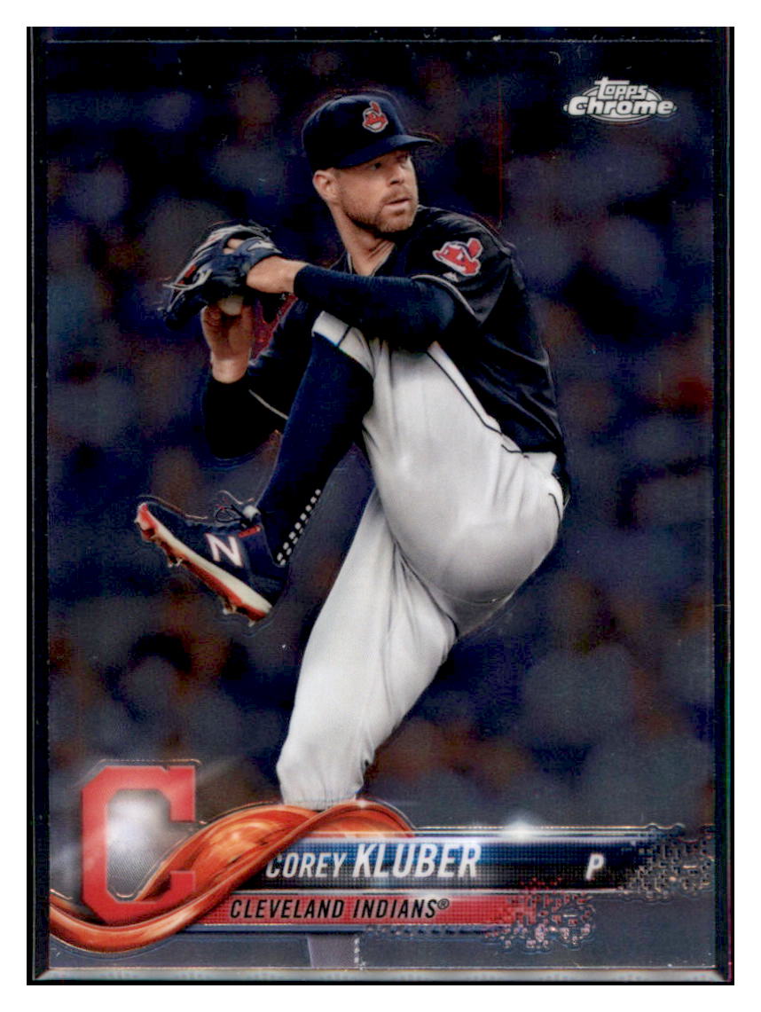 2018 Topps Chrome Corey Kluber Cleveland Indians #20 Baseball card M32P3_1b simple Xclusive Collectibles