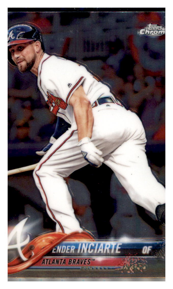 2018 Topps Chrome Ender Inciarte  Atlanta Braves #58 Baseball card   M32P3 simple Xclusive Collectibles