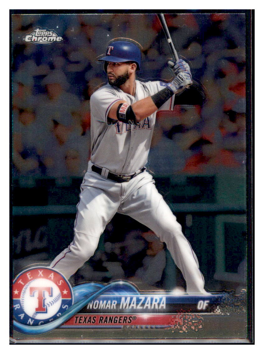 2018 Topps Chrome Nomar Mazara Texas Rangers #178 Baseball card M32P3 simple Xclusive Collectibles