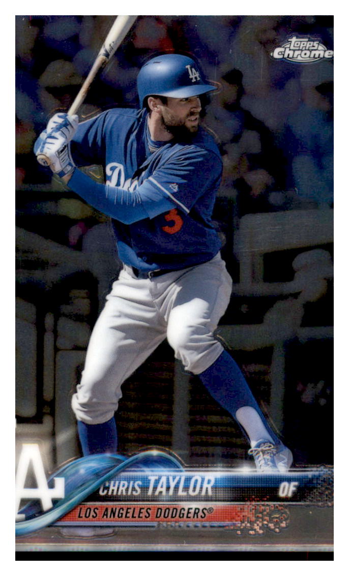 2018 Topps Chrome Chris Taylor Los Angeles Dodgers #83 Baseball card M32P3 simple Xclusive Collectibles