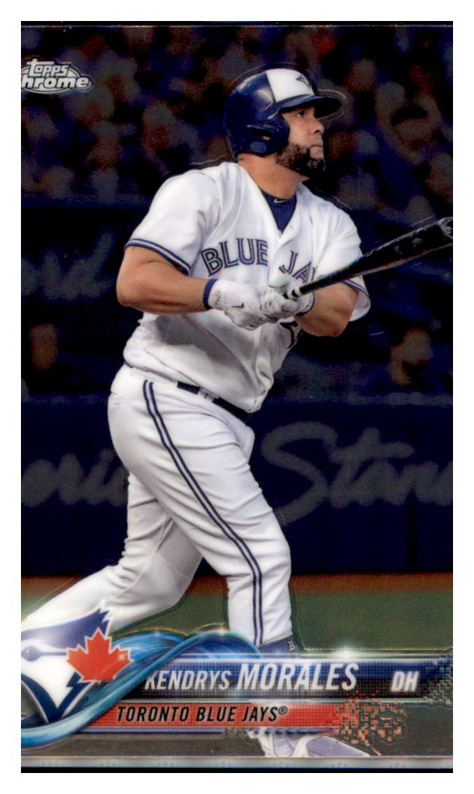 2018 Topps Chrome Kendrys Morales Toronto Blue Jays #85 Baseball card M32P3_1a simple Xclusive Collectibles