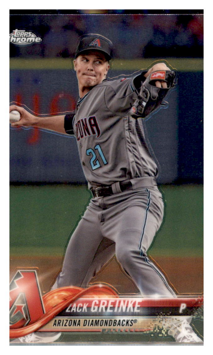 2018 Topps Chrome Zack Greinke  Arizona Diamondbacks #156 Baseball
  card   M32P3_1a simple Xclusive Collectibles   