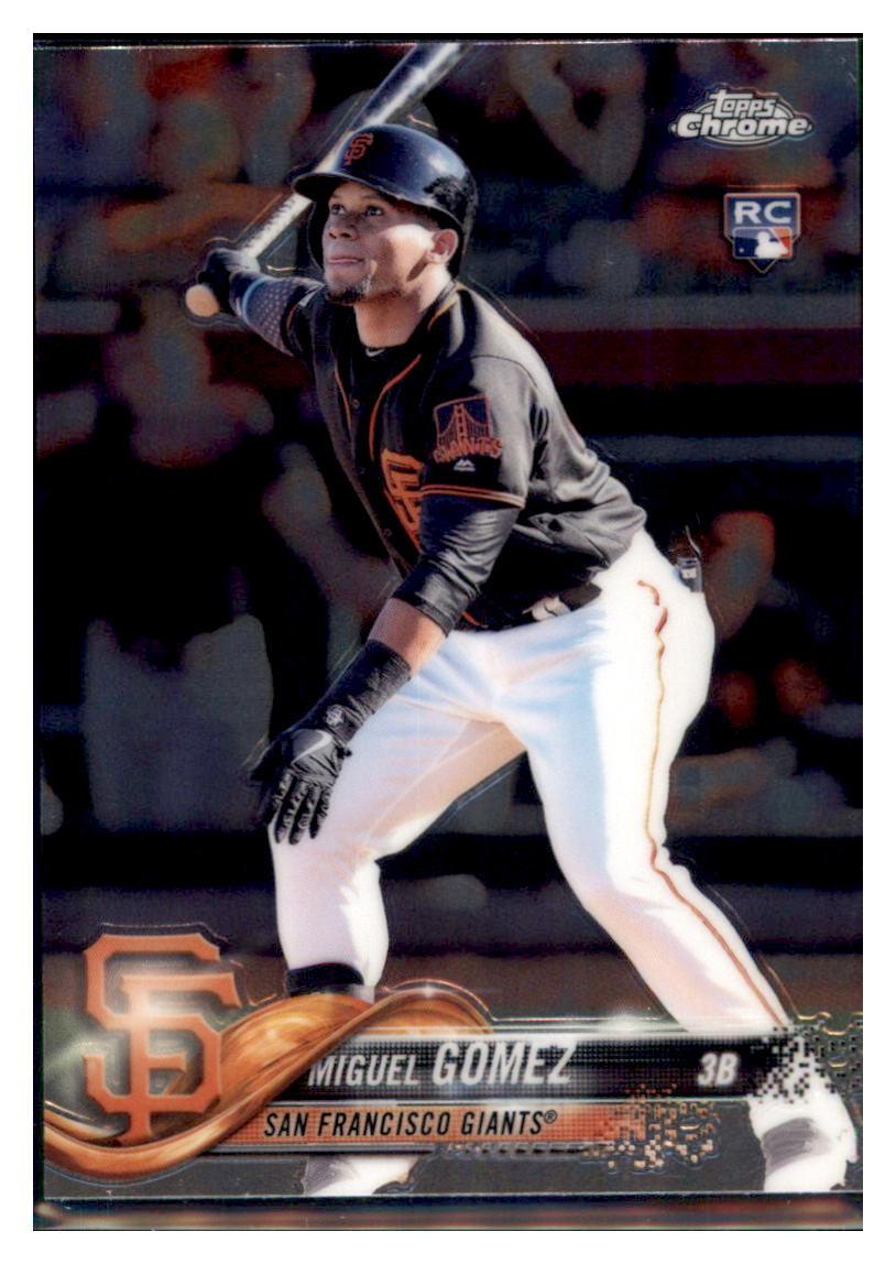 2018 Topps Chrome Miguel Gomez San Francisco Giants #13 Baseball card M32P3 simple Xclusive Collectibles