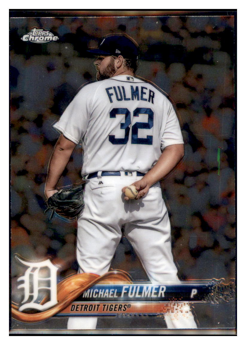 2018 Topps Chrome Michael Fulmer Detroit Tigers #176 Baseball card M32P3 simple Xclusive Collectibles