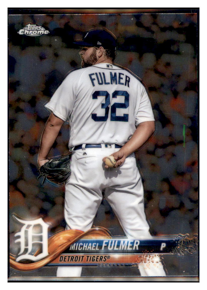 2018 Topps Chrome Michael Fulmer  Detroit Tigers #176 Baseball card   M32P3 simple Xclusive Collectibles   