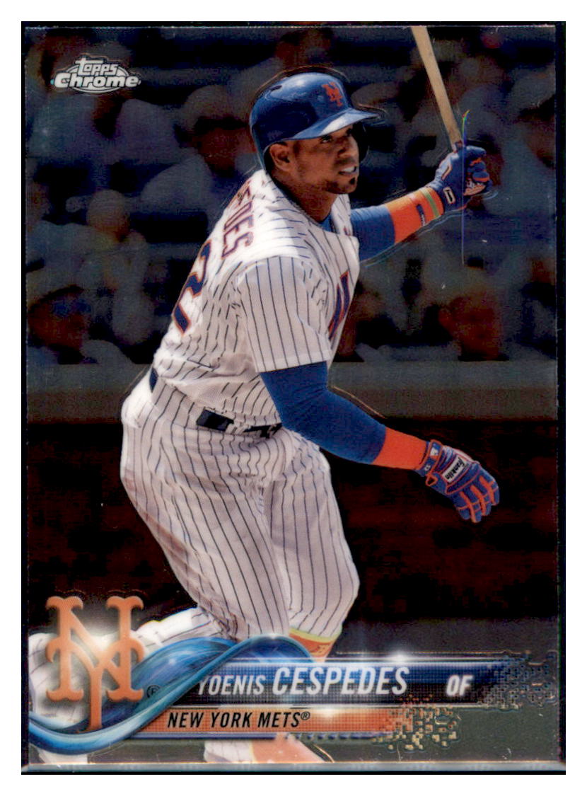 2018 Topps Chrome Yoenis Cespedes New York Mets #119 Baseball card M32P3 simple Xclusive Collectibles