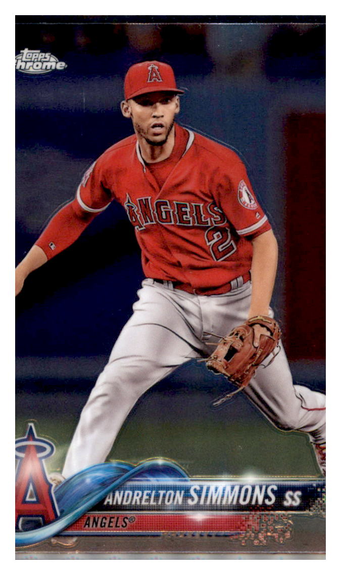 2018 Topps Chrome Andrelton Simmons Los Angeles Angels #97 Baseball card M32P3_1c simple Xclusive Collectibles
