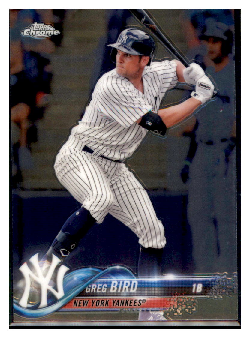 2018 Topps Chrome Greg Bird  New York Yankees #174 Baseball card   M32P3 simple Xclusive Collectibles