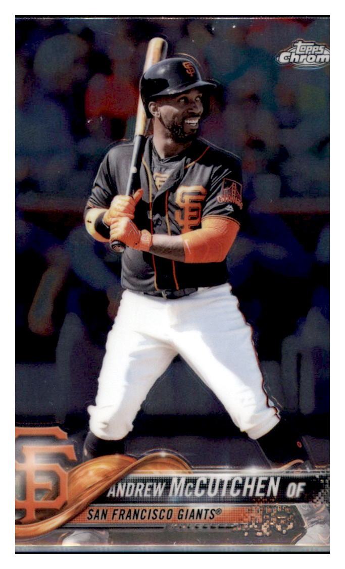 2018 Topps Chrome Andrew McCutchen San Francisco Giants #74 Baseball card M32P3_1a simple Xclusive Collectibles