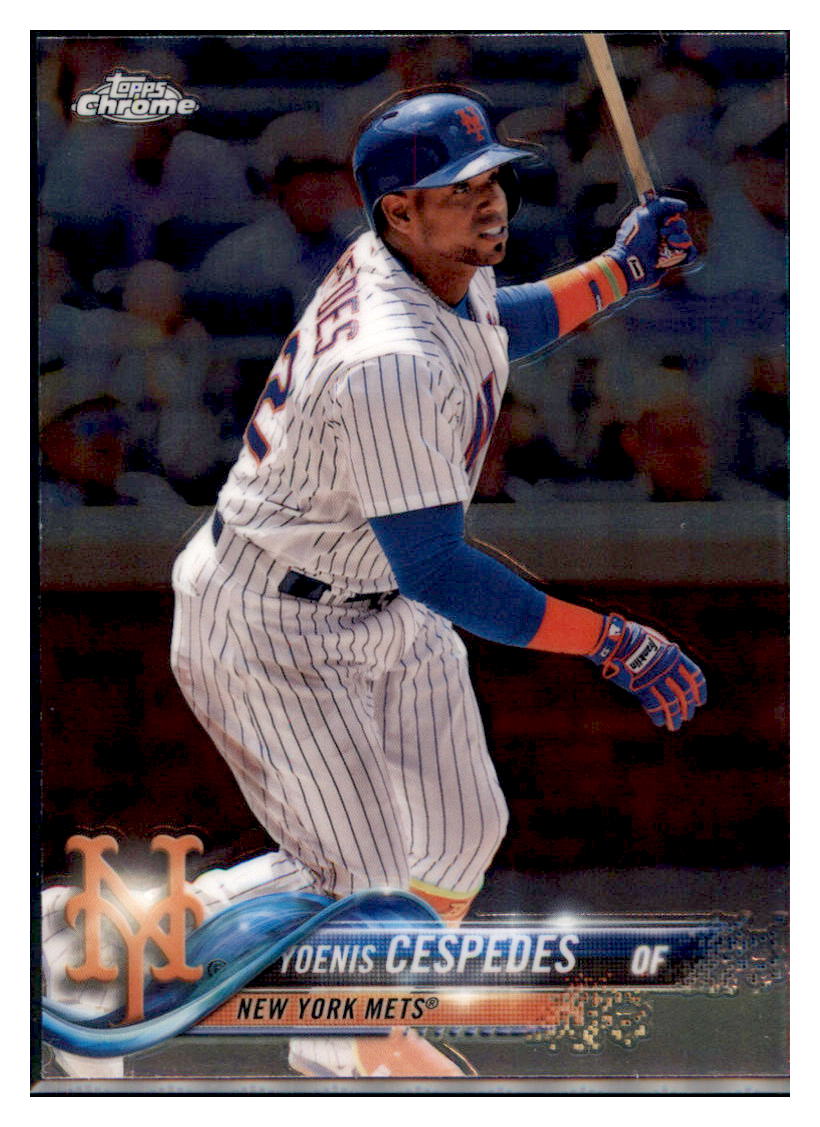 2018 Topps Chrome Yoenis Cespedes New York Mets #119 Baseball card M32P3_1a simple Xclusive Collectibles