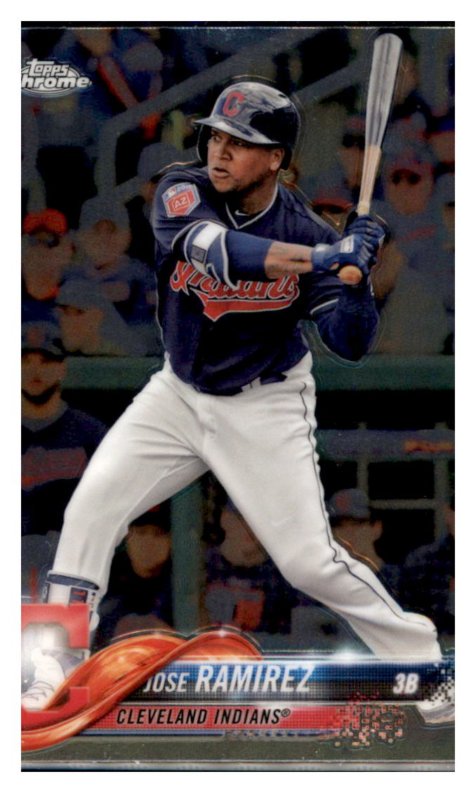 2018 Topps Chrome Jose Ramirez Cleveland Indians #189 Baseball card M32P3_1a simple Xclusive Collectibles