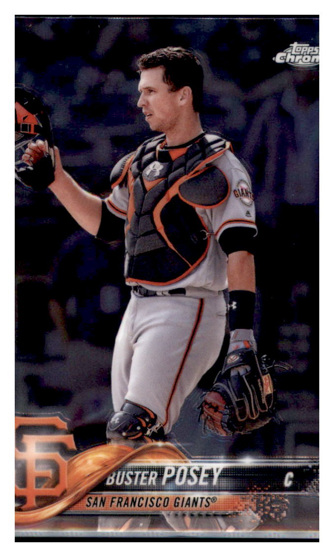 2018 Topps Chrome Buster Posey San Francisco Giants #29 Baseball card M32P3_1a simple Xclusive Collectibles