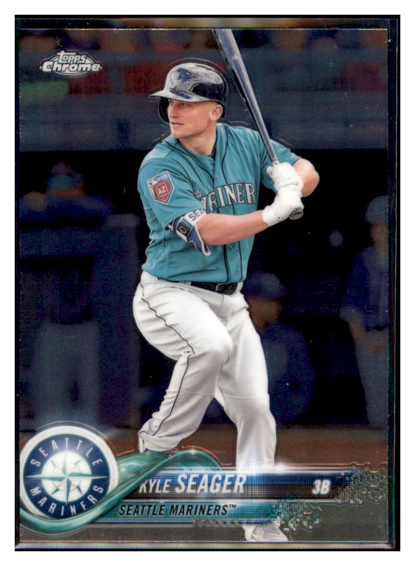 2018 Topps Chrome Kyle Seager Seattle Mariners #159 Baseball card M32P3 simple Xclusive Collectibles