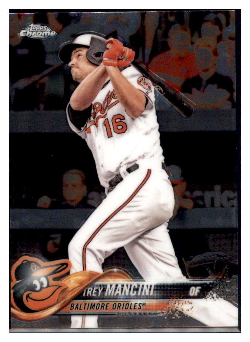 2018 Topps Chrome Trey Mancini  Baltimore Orioles #142 Baseball card   M32P3 simple Xclusive Collectibles