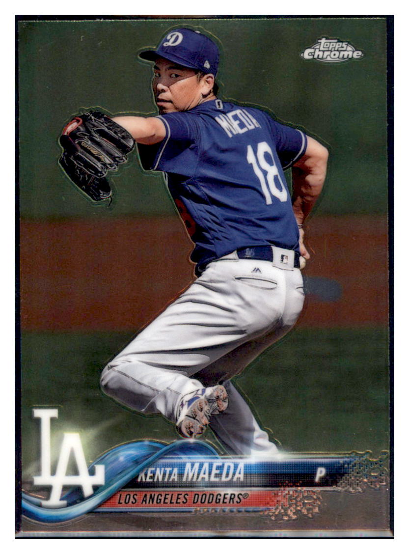 2018 Topps Chrome Kenta Maeda Los Angeles Dodgers #181 Baseball card M32P3_1a simple Xclusive Collectibles