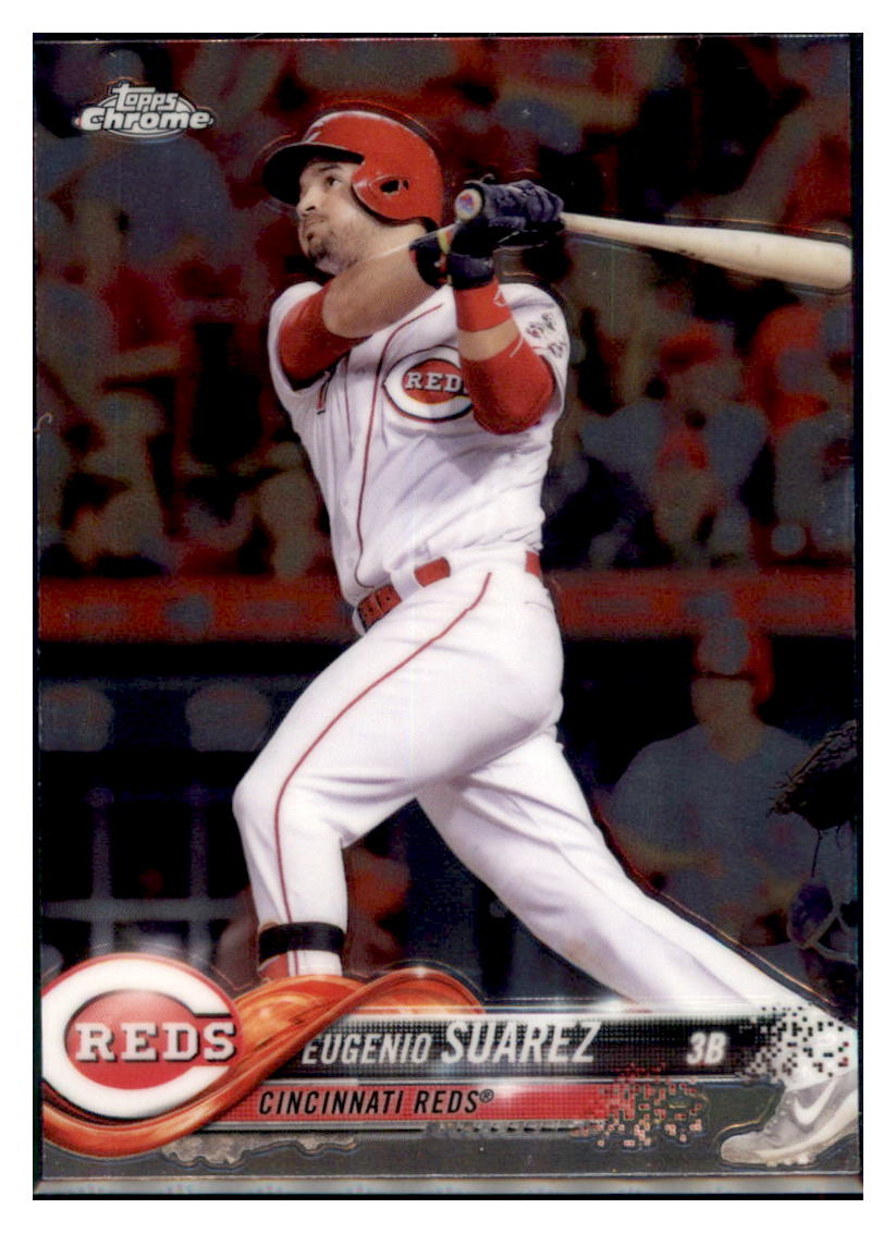 2018 Topps Chrome Eugenio Suarez Cincinnati Reds #41 Baseball card M32P3_1a simple Xclusive Collectibles