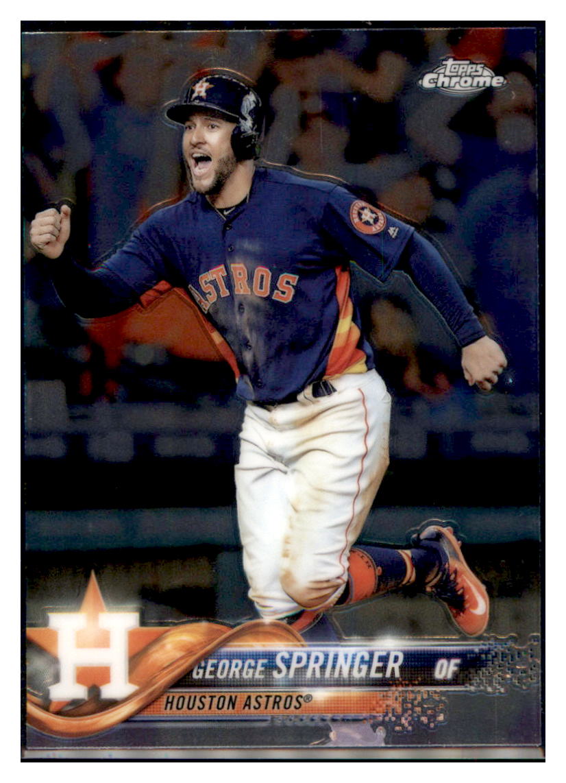 2018 Topps Chrome George Springer Houston Astros #17 Baseball card M32P3_1a simple Xclusive Collectibles